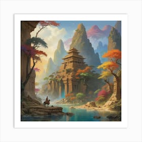 Chinese Landscape Art print paintings Art Print