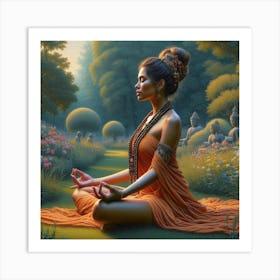 Meditating Woman 2 Art Print