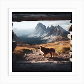 Outside Dog Art Print