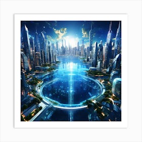 Futuristic Cityscape Art Print