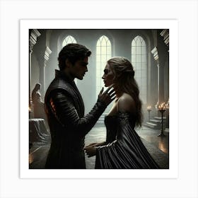 An Emotional Farewell Scene In Queen Sorath Converted Art Print