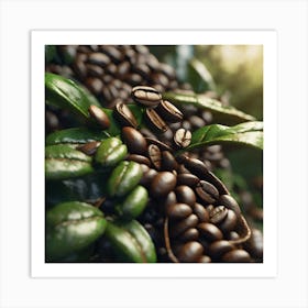 Coffee Beans On A Tree 82 Art Print