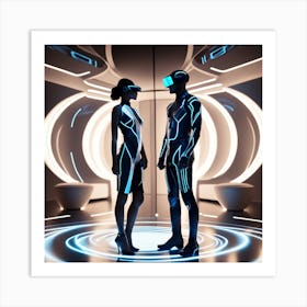 Futuristic Couple 34 Art Print