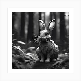 Rabbit In The Woods 19 Art Print