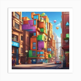 Futuristic City Art Print