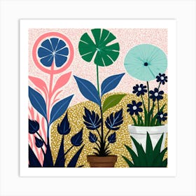 Flower Pots Art Print