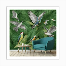 Creat Unique Wall Design With Amazing Birds 2000x2 Wgvfbploriub Smlqf8glw G8sk49nmtiybznbcuqyokg Art Print