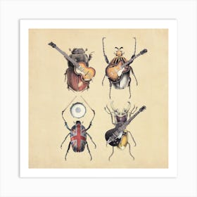 Meet The Beetles Square Art Print