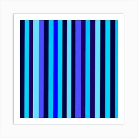 Blue Stripes Art Print