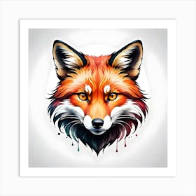 Fox Head 7 Art Print