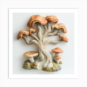 Mushroom Tree Art Print