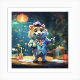 Hamster In A Suit Art Print