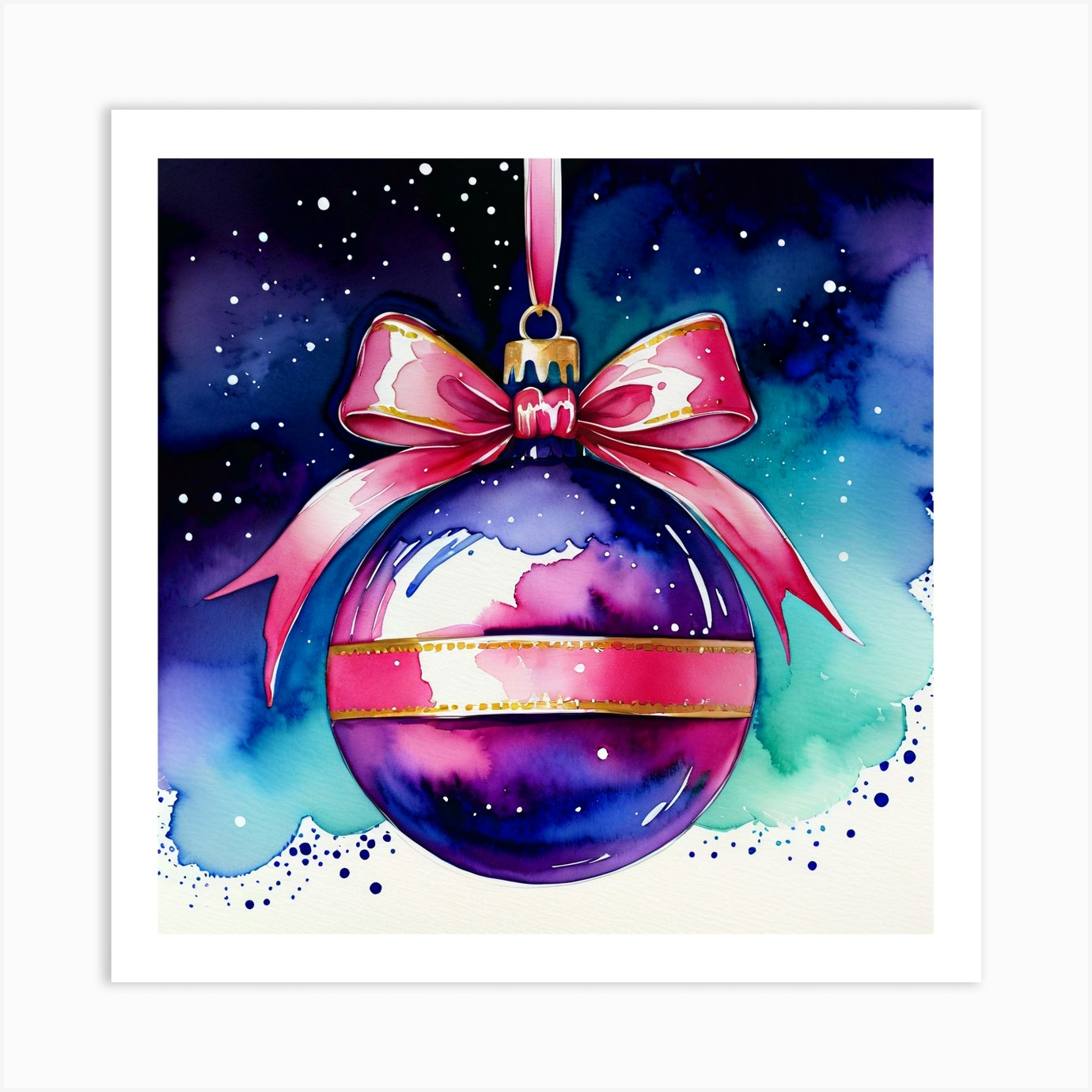 drawing christmas ball with fairy decor Art Board Print by JAG2B