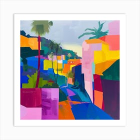 Abstract Travel Collection Los Angeles Usa 4 Art Print