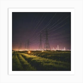 Night Grid Art Print