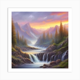 Landscape Painting Hd Hyperrealistic 11 Art Print