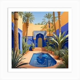 Default Jardin Majorelle Morocco Vintage Botanical Art Print 1 Art Print