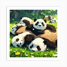 Panda Bears 1 Art Print