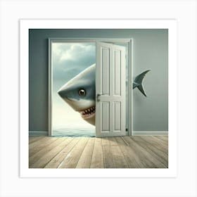 Shark Door 1 Art Print