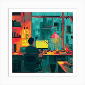 A Startup Incubator Lofi Illustration 1718666667 2 Art Print