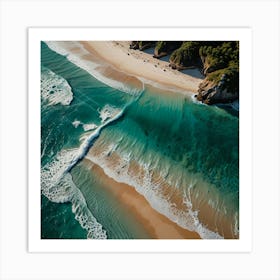 Aerial View Of A Beach 8 Art Print