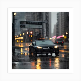 Rainy Day In The City Art Print