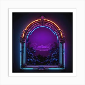 Neon Window Art Print