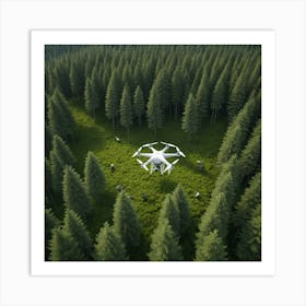 Drone In The Forest 6 Art Print