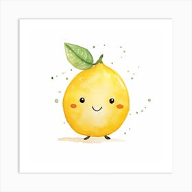 Kawaii Lemon Art Print