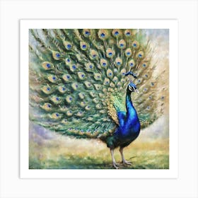 Peacock splendor Art Print