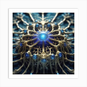 Blue And Gold Art Print