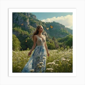 Butterfly In The Meadow Art Print