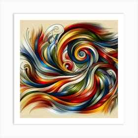 Abstract Swirls 1 Art Print