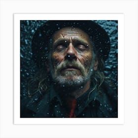 Man In The Rain Art Print