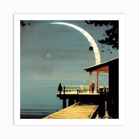 Moonlight walks Art Print