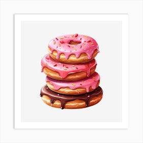 Donuts Vector Illustration Art Print