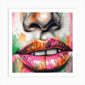 Woman'S Lips Art Print