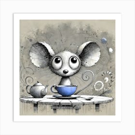 Mouse's Teatime Art Print