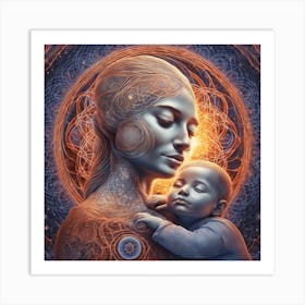 Mother And Child 4 Art Print