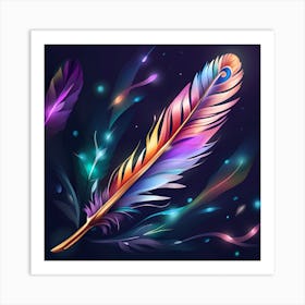 Feather Painting 7 Art Print