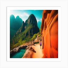 Liu Jiang Mountain Art Print