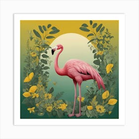 Flamingo art Art Print