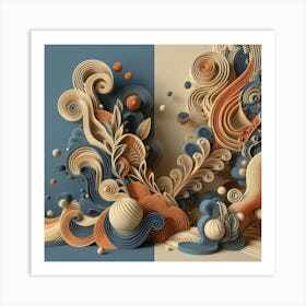 3d Art abstract painting art Art Print