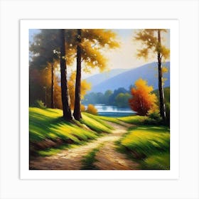 Path Through The Woods 1 Art Print