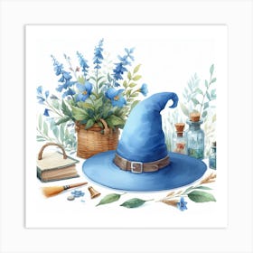 Tale of The Blue Hat Art Print