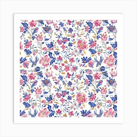 Rose Mist London Fabrics Floral Pattern 6 Art Print