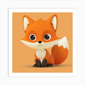 Cute Fox Art Print