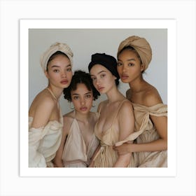 Four Women In Turbans Art Print