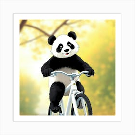 Asm A Cute Panda Riding A Bicycle 6590e79f 49c6 44f6 8936 06e889b7dfbc Art Print