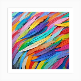 Colorful Feathers 4 Art Print